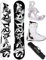 Airtracks Damen Snowboard-Set Freestyle Freeride BWF Lady Camber 145 + Snowboard Bindung Master W + Snowboardboots Master QL W 40 + Sb Bag