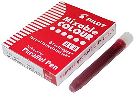 PILOT Tintenpatronen für Füllhalter Parallel Pen, rot VE=3
