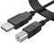 Pwr 6 Ft (1.8m) USB-2.0 Cable Type-A to Type-B High Speed Cord for Audio Interface, Midi Keyboard, USB Microphone, Mixer, Speaker, Monitor, Instrument, Strobe Light System Mac PC Type A to Type B