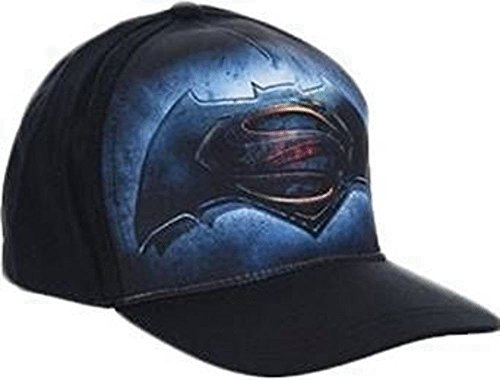 Superman Batman Premium Cap mit Visier für Jungen 8-14 Jahre Baseball (Schwarz, 58)