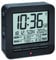 TFA Dostmann Funk-Wecker, mit 4 Weckzeiten,60.2536.01, Anzeige des Datums und Innentemperatur, 9,2 x 9,2 x 3,2 cm, schwarz, Kunstoff