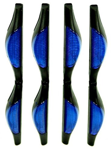 4x Bump Stop Front Or Rear Door Guard Clip Push On Protectors Edge Strip Blue