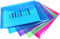 Rapesco 0689 Dokumentenmappe mit Druckknopf, A5, Sortierte Transparente Farben, 5 Stück