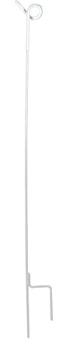Kerbl Metallpfahl weiß Ø 7mm, 105cm 90 cm über Boden