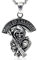 Feilok Sons of Anarchy Pirat Skull Totenkopf Gewehr Herren Edelstahl Anhänger Halskette, Silbern
