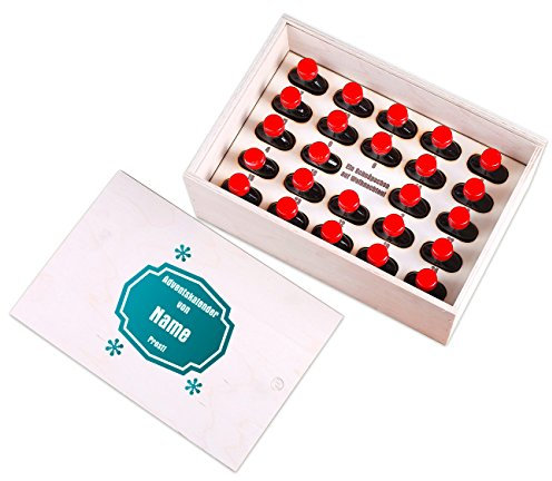 Herz & Heim® Persönlicher Kräuter Schnaps-Adventskalender mit Wunschnamen