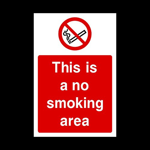 This is a no smoking area Plastic Sign - No Smoking/Building/Premises/Hotel (PS50)