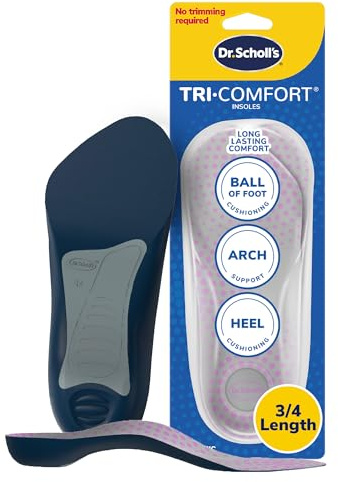 Dr. Scholl's Tri-Comfort Insoles, Women (Size 6-11), 1 Pair, 3/4 Length