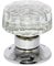 Glass Mortice Knob Set 60mm Chrome Plated