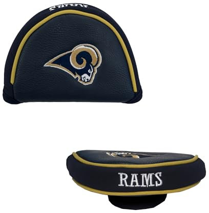 Team Golf NFL Los Angeles Rams Golf Mallet Putter Cover Golf Club Mallet Putter Headcover, Fits Most Mallet Putters, Scotty Cameron, Daddy Long Legs, Taylormade, Odyssey, Titleist, Ping, Callaway