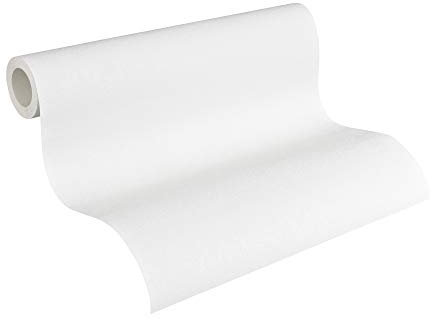 A.S. Création überstreichbare Vliestapete Meistervlies Tapete 10,05 m x 0,53 m weiß Made in Germany 248718 2487-18