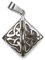 Drachensilber Keltischer Schmuck Viereck Edelstahl Anhänger Schmuck, Länge mit Öse : 4cm, keltischer Kettenanhänger
