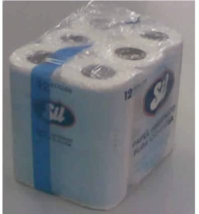 Lot de 12 rouleaux de papier toilette SIL.