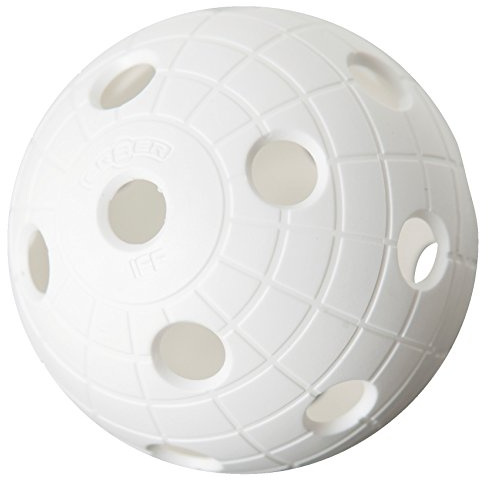 Unihoc Floorball Bälle CR8TER - Offzieller WM-Ball (Weiß)