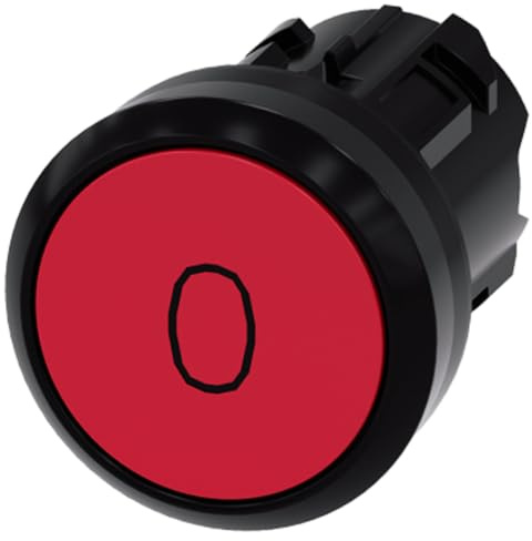 Siemens SIRIUS ACT Drucktastenkopf Ø 22 mm, Rot Tastend Rund Rund Kunststoff, IP66
