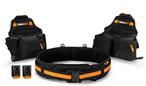 ToughBuilt TB-CT-111-3 3pc Tradesman Tool Belt Set, Black, One Size