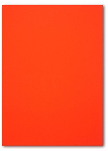 25 Blatt farbiges Briefpapier Lysco Color Paper NEON Rot Format DIN A6 (105 x 148 mm) stark leuchtendes Papier Briefbogen Farbe intensives Rot (LCP-116)