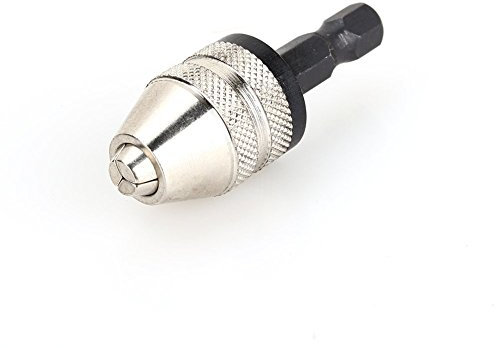 Yosoo - Mini mandrino esagonale con gambo da 6 mm, senza chiave, punta convertitore di Chuck con codolo esagonale da 0,3 – 3,6 mm, per cambio rapido