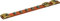 Hager UZ010 Erdungsschiene, Univers, CU 20x5mm, 1-Feld