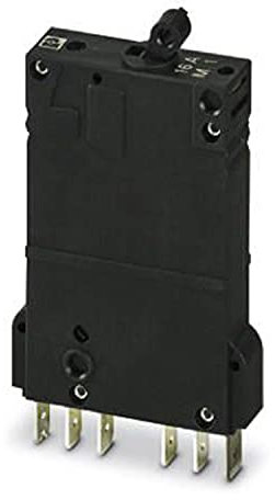 PHOENIX CONTACT TMCP 1 M1 300 16.0A Thermomagnetischer Schutzschalter, 1 Polig Mittelträge, 1 Schließer und 1 Öffner, 16.0A Bemessungsstrom, Schwarz, 6 Stück