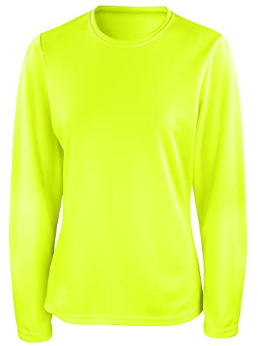 Spiro Ladies/Womens Sports Quick Dry Long Sleeve Performance T Shirt (XS) (Lime Green)