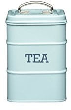 KitchenCraft Living Nostalgia Metal Tea Caddy, 11 x 17 cm - Vintage Blue