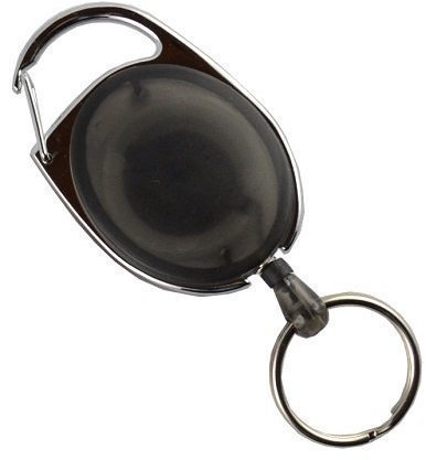 10 Stück Skipasshalter schwarz transparent mit Schlüsselring, Ausweishalter, Ausweisjojo, Skipassjojo, Yoyo