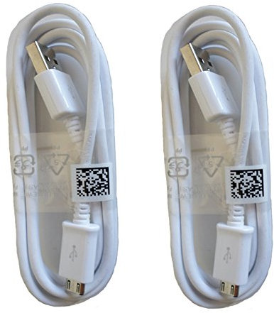 Samsung câble de données de chargement Micro USB pour Galaxy S3/S4/Note 2 – Emballage non-commercial – Blanc Lot de 2 White, 2-Pack