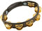 LP Latin Percussion LP861508 Tambourin Cyclop Handmodell schwarz Messingschellen zweireihig