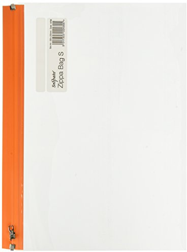 Snopake A4 Zippa-Bag ‘S’ Classic with Write-On Label [Pack of 25] 325 x 235 mm - Transparent/Assorted Zip Strip [Ref: 12796]