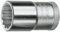 GEDORE Steckschlüsseleinsatz, Nuss, 1/2'' 12,5 mm Antrieb, 12-kant, 13 mm Weite, Werkzeug, D 19 13, Stahl verchromt