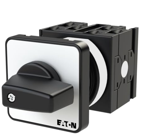 Eaton 015112 Reversible Switch, Contacts: 5, 20 A, Front Plate: 1> 0 < 2, 45 Degrees, Button, Installation