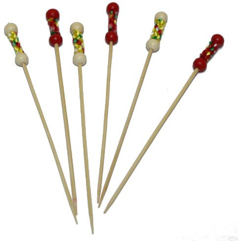 Bambus Fingerfood Spieße Kordel 12 cm 200 Stück