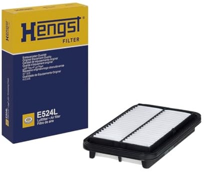 HENGST - Luftfilter E524L - Luft-Filtereinsatz für KFZ | Hochwertiger Motorluftfilter für Otto- oder Dieselmotor - Schutz für Motoren - Wasserbeständig
