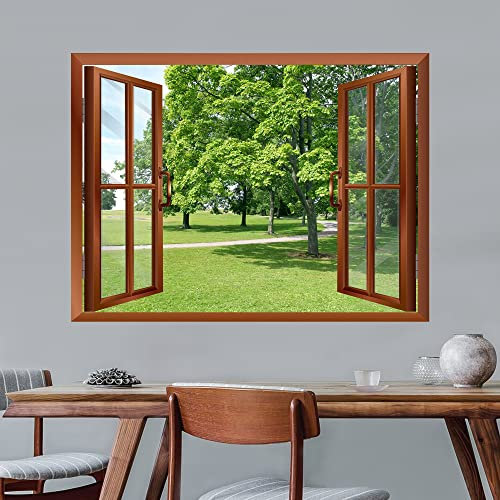 wall26 Wandaufkleber, Motiv: Park mit grünen Bäumen, entfernbar, 61 x 81,3 cm