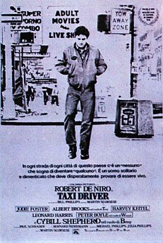 Taxi Driver – Classic Italian – riesiges Filmposter aus Papier, Maße: ca. 100 x 70 cm, tolle Filmkollektion von Martin Scorsese. Mit Robert De Niro, Jodie Foster, Albert Brooks.