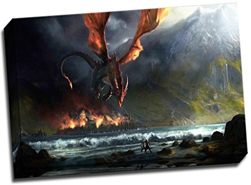 Bild auf Leinwand „Der Herr der Ringe: Angriff des Drachen“, 61 x 40,6 cm
