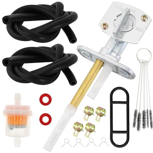 QAZAKY DRZ400 Fuel Gas Tank Petcock Valve Switch Compatible with Yamaha TTR 90 125 225 230 250 PW80 Timberwolf Big Bear Tracker YFM 250 350 400 600 660 Raptor YFS200 YFZ 350 450 Warrior Suzuki LT80