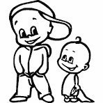 XL Babyaufkleber für Geschwister mit Wunschtext - Motiv Z38-JJ (25 cm)