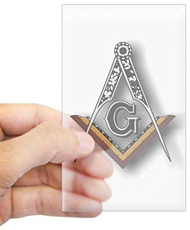 CafePress Masonic Square And Compass Rectangle Bumper Sticker Car Decal