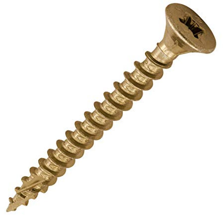 TIMCO C2 Strong-Fix Multi-Purpose Premium Countersunk Gold Woodscrews - 5.0 x 50 - Box of 200