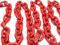 Joma-Tech | Forstkette vierkant | Gliedstärke: 8 mm | Länge: 3 m | Rückekette für Forstarbeiten & Holzrückung | Rot