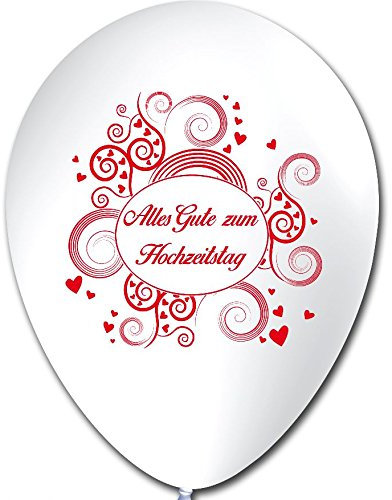 Unbekannt 10 Luftballons Alles Gute zum Hochzeitstag , ca. 30 cm Durchmesser