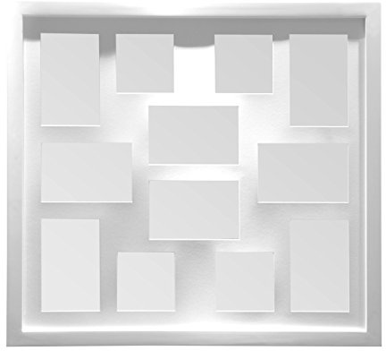 Premier Housewares Multi-Photo Frame for 12 Photos, White