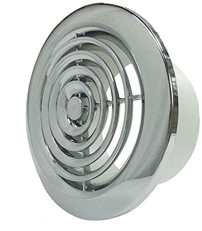 Internal Ventilation Grille Round Chrome 6 150mm Duct Extractor Fan Bathroom