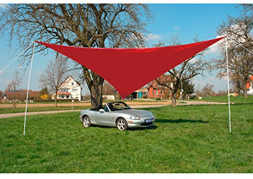 DEMA Sonnensegel dreieckig 5x5x5 m rot