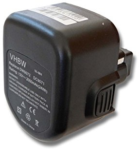 vhbw 1 x Battery Compatible with Black & Decker MT1203B, PS12VK2, PS12VK, PS3550K, PS3500, KC12E Tool (2000mAh, NiMH, 12V)