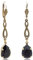 Jugendstil Ohrringe mit Markenkristallen Schwarz Gold NOBEL SCHMUCK