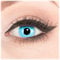 Farbige blaue Crazy Fun Kontaktlinsen Motivlinsen contact lenses Sky Blue 1 Paar perfekt zu Fasching, Karneval und Halloween. Mit gratis Behälter und 60ml Pflegemittel