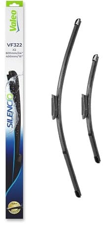 VALEO Silencio Essuie-glace - VF322 - Kit de Balais d'Essuie-glace 600 mm / 400 mm Plats d'Origine de Haute performance, Visibilité Supérieure sur la Route- Avant - Lot de 2 Balais - 574363